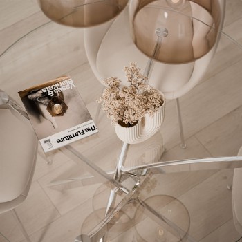 Runder Tisch CRISTAL, 100 cm, Glasplatte