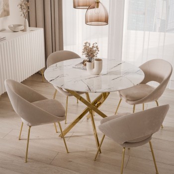 Runder Tisch CRISTAL II, 100 cm, Glasplatte