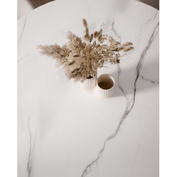 Runder Tisch BEIRA II, 90 cm, Platte aus Keramik