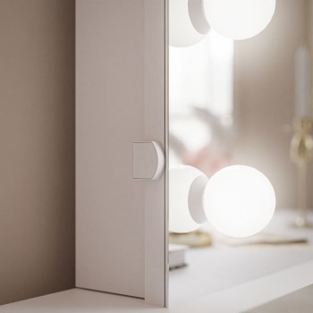 AURORA-S ELITE  Schminktisch mit Spiegel weiß hochglanz AURORA-S ELITE  Schminktisch mit Spiegel weiß hochglanz