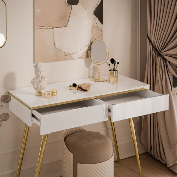 AURORA-S Konsole mit Schubladen weiß glänzend