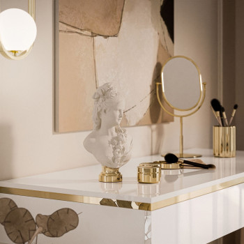 AURORA-S Konsole mit Schubladen weiß glänzend