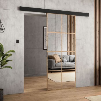 SQUARE Schiebetür mit Spiegel