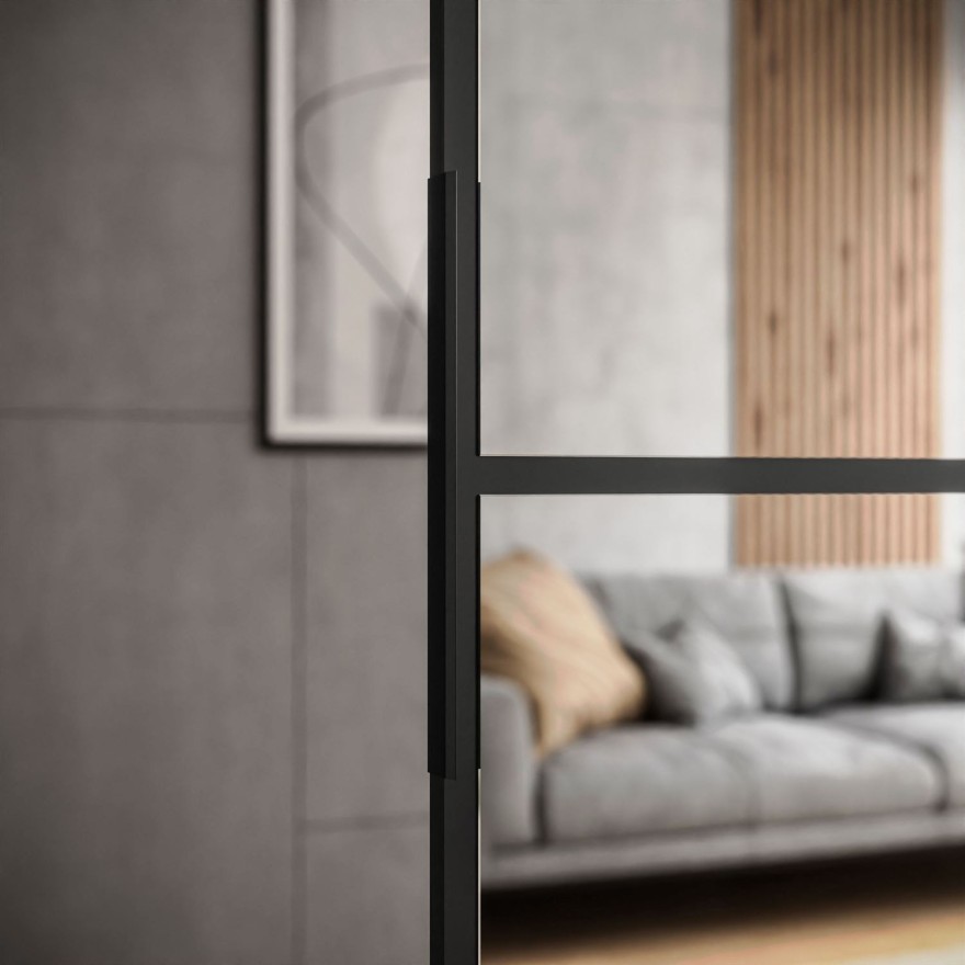 SQUARE Schiebetür mit Spiegel