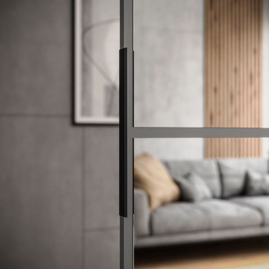 SQUARE Schiebetür mit Spiegel