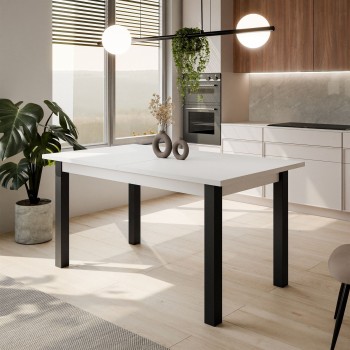 ARTOS ausziehbarer Tisch, 150–198 cm weiß matt