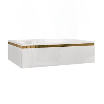 AURORA hängender Nachttisch glänzend weiß