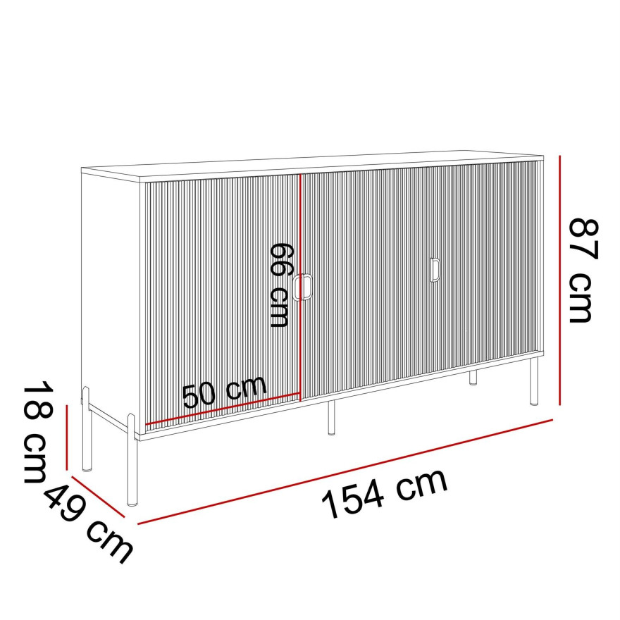 Dreitürkommode DALIA 3D