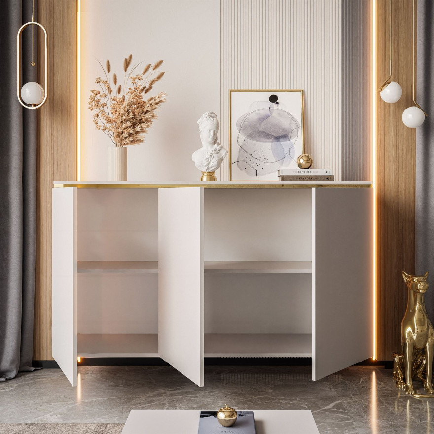 AURORA II Dreitürige Kommode Kaschmir