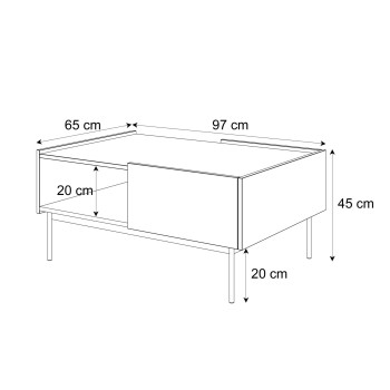 ESSENCE L97 Couchtisch mit Schublade ESSENCE L97 Couchtisch mit Schublade