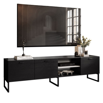 MOONLIGHT 185 cm RTV Schrank kaschmir schwarz