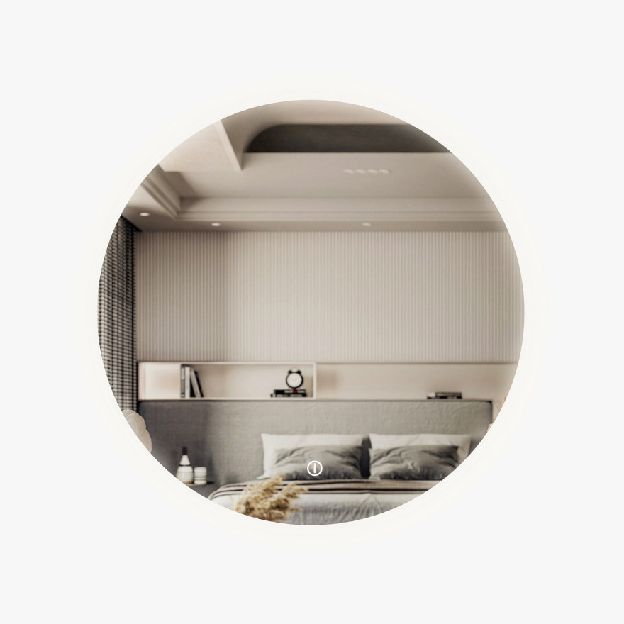 Runder hängender Spiegel AURORA mit LED Beleuchtung Runder hängender Spiegel AURORA mit LED Beleuchtung