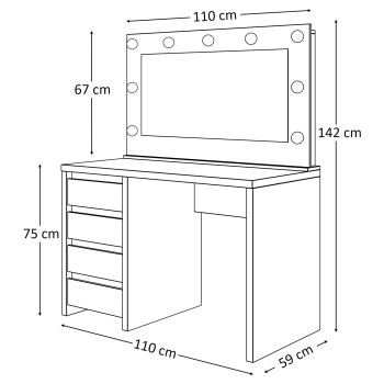 Schminktisch GLAMOUR Schminktisch GLAMOUR