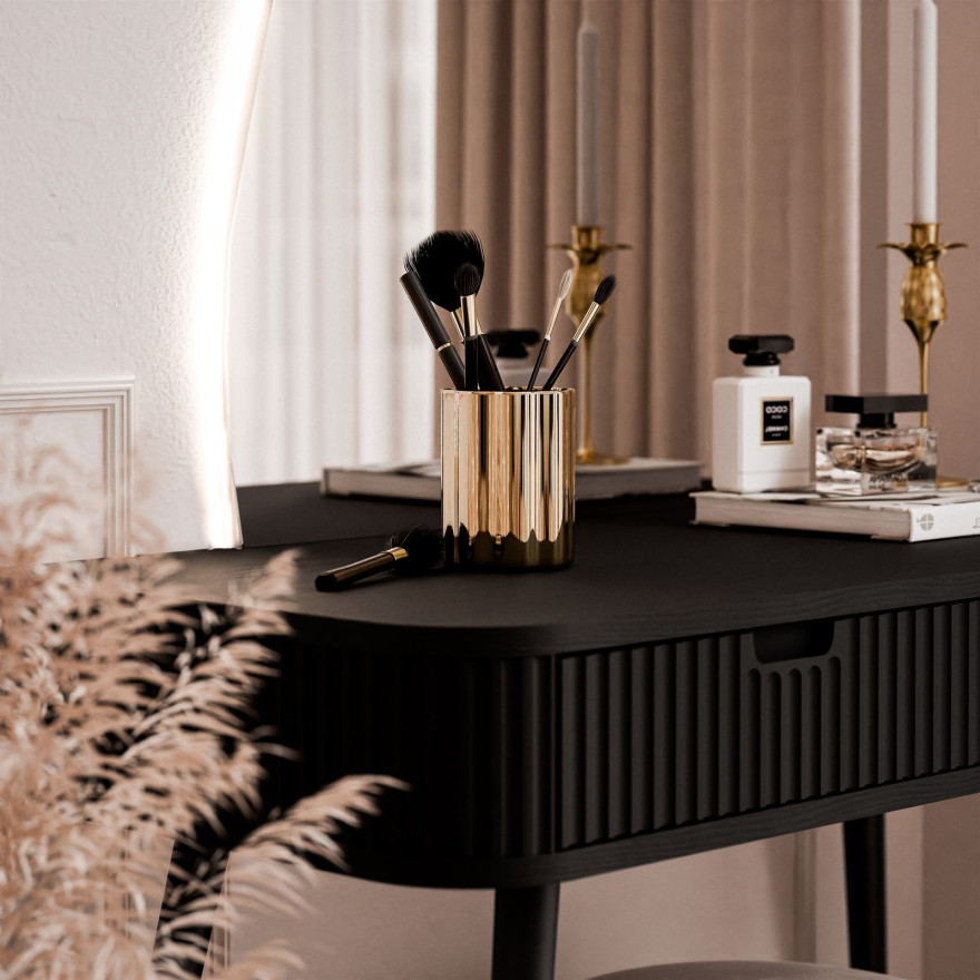 Schminktisch ZAIRA-QS mit LED Spiegel - Linke Seite des Spiegels