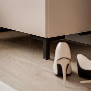 Nachttisch LINA Kaschmir mit LED Beleuchtung