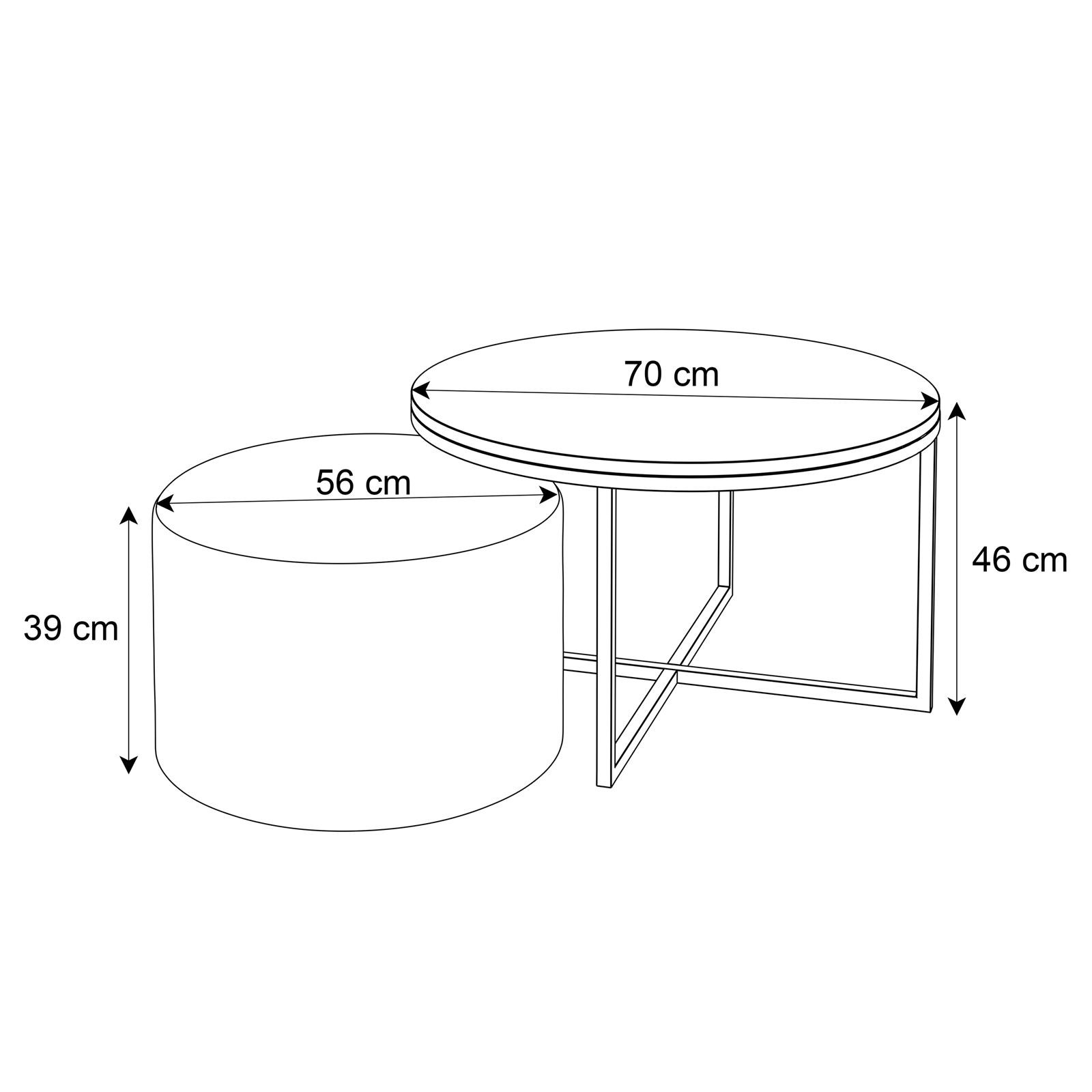 Couchtisch CIRI-X mit Hocker