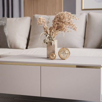 Couchtisch AURORA, Beine - gerade Goldchrom Couchtisch AURORA, Beine - gerade Goldchrom