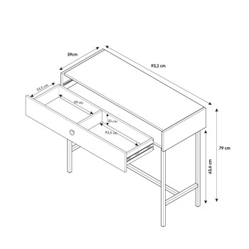 Schminktisch Konsole DIVIENNE