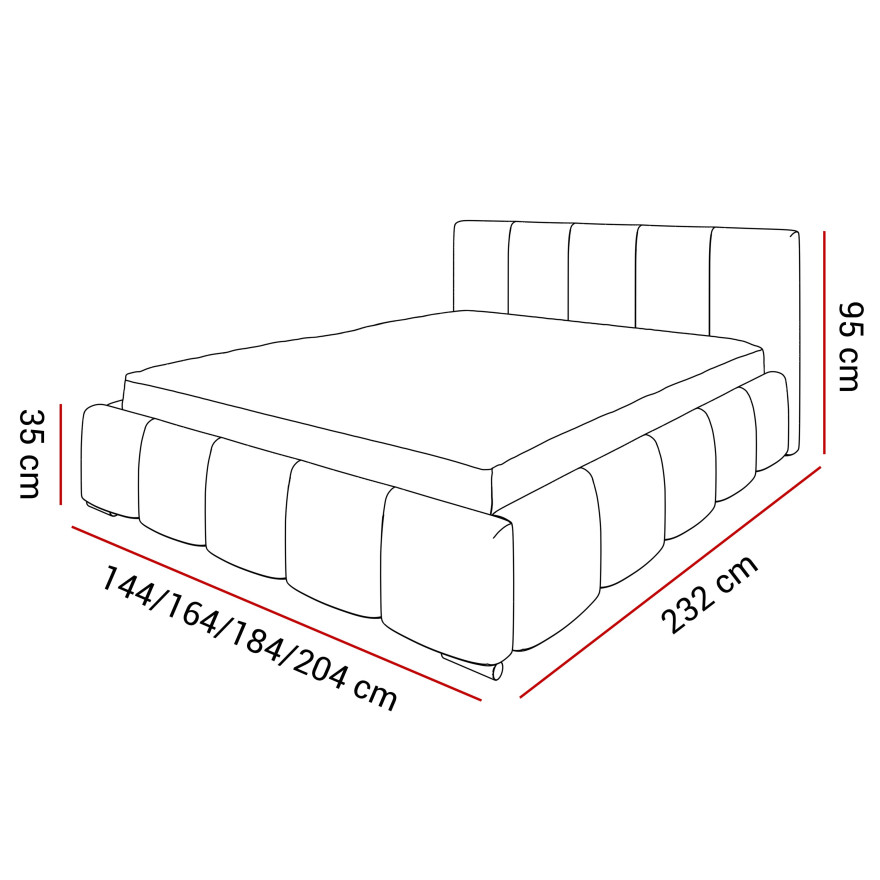 Polsterbett SLOANE mit Bettkasten Leo 13 Polsterbett SLOANE mit Bettkasten Leo 13
