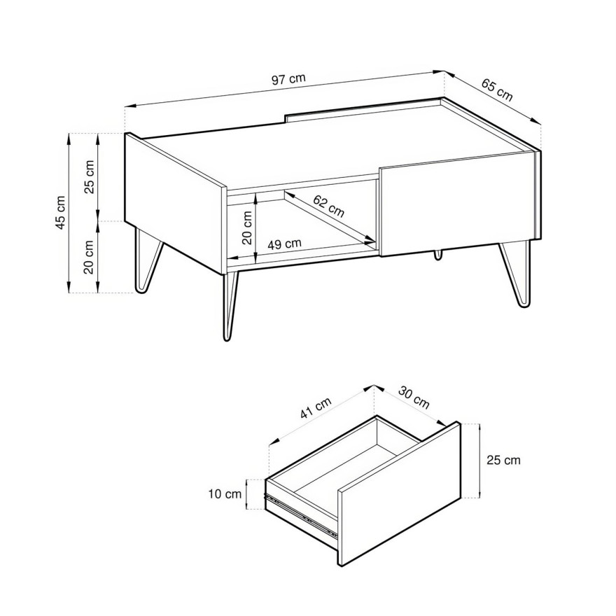 Couchtisch EUPHORIA L97