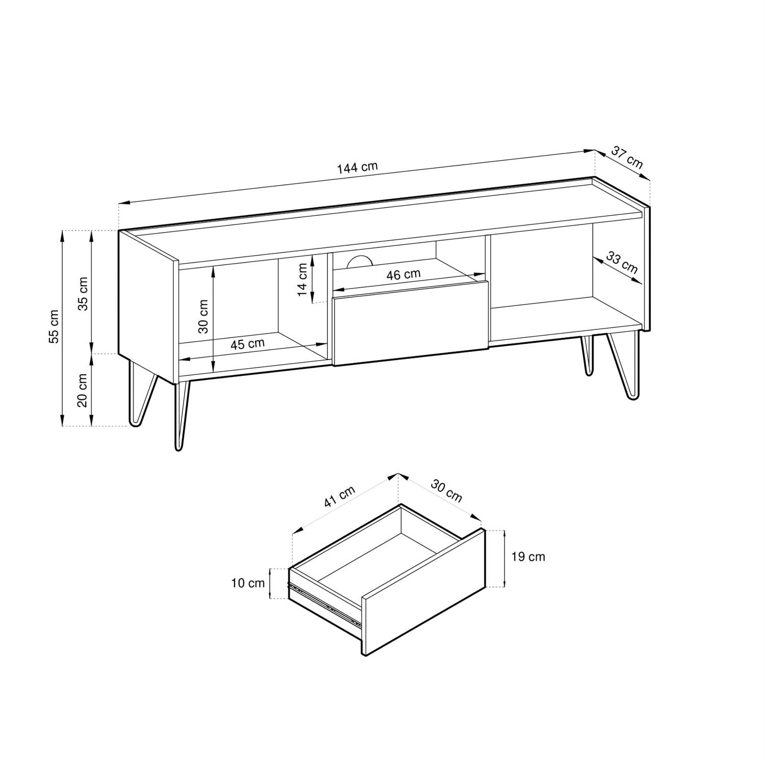 RTV Schrank EUPHORIA RTV144