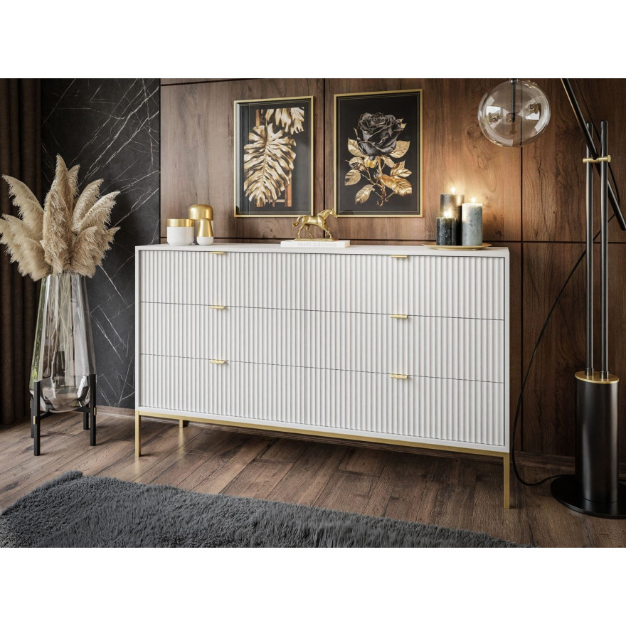 Kommode mit Schubladen CORTADO GOLD KS154