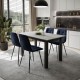 Esszimmer Set Klapptisch + 4 Stühle ARTON II Blau / Beton