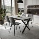 Esszimmer Set Klapptisch + 4 Stühle ARTON III - X Grau / Beton