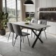 Esszimmer Set Klapptisch + 4 Stühle ARTON III - X Grau / Beton