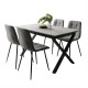 Esszimmer Set Klapptisch + 4 Stühle ARTON III - X Grau / Beton