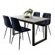 Esszimmer Set Klapptisch + 4 Stühle ARTON III - U Blau / Beton