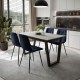 Esszimmer Set Klapptisch + 4 Stühle ARTON III - V Blau / Beton