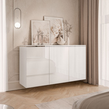 Dreitürige Kommode AURORA SILVER 3D - Hängend