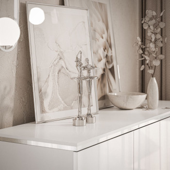 Dreitürige Kommode AURORA SILVER 3D - Hängend