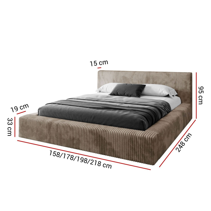 Polsterbett TILIA LUX mit Bettzeugbehälter