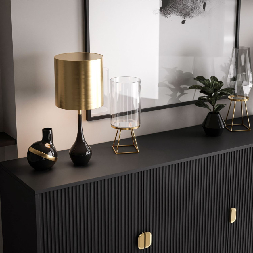 Dreitürkommode DALIA 3D Schwarze Beine