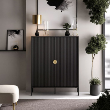 Zweitürige Kommode DALIA schwarze Beine Zweitürige Kommode DALIA schwarze Beine
