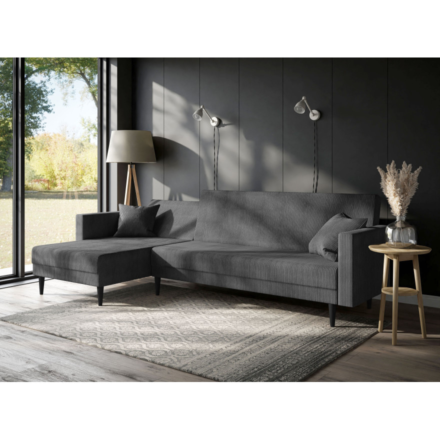 Gepolstertes Ecksofa VERONA CORD mit Schlaffunktion Anafi 3