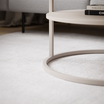 Couchtisch CIRI SLIM Kaschmir matt mit Ablage