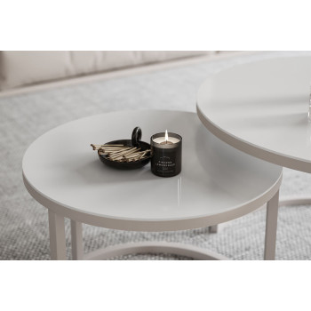 Runder Couchtisch CIRI 2in1 GLASS KASCHMIR