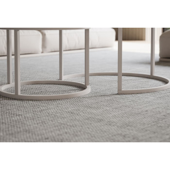 Runder Couchtisch CIRI 2in1 GLASS KASCHMIR