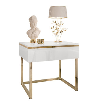 AURORA Nachttisch auf einem goldenen Gestell