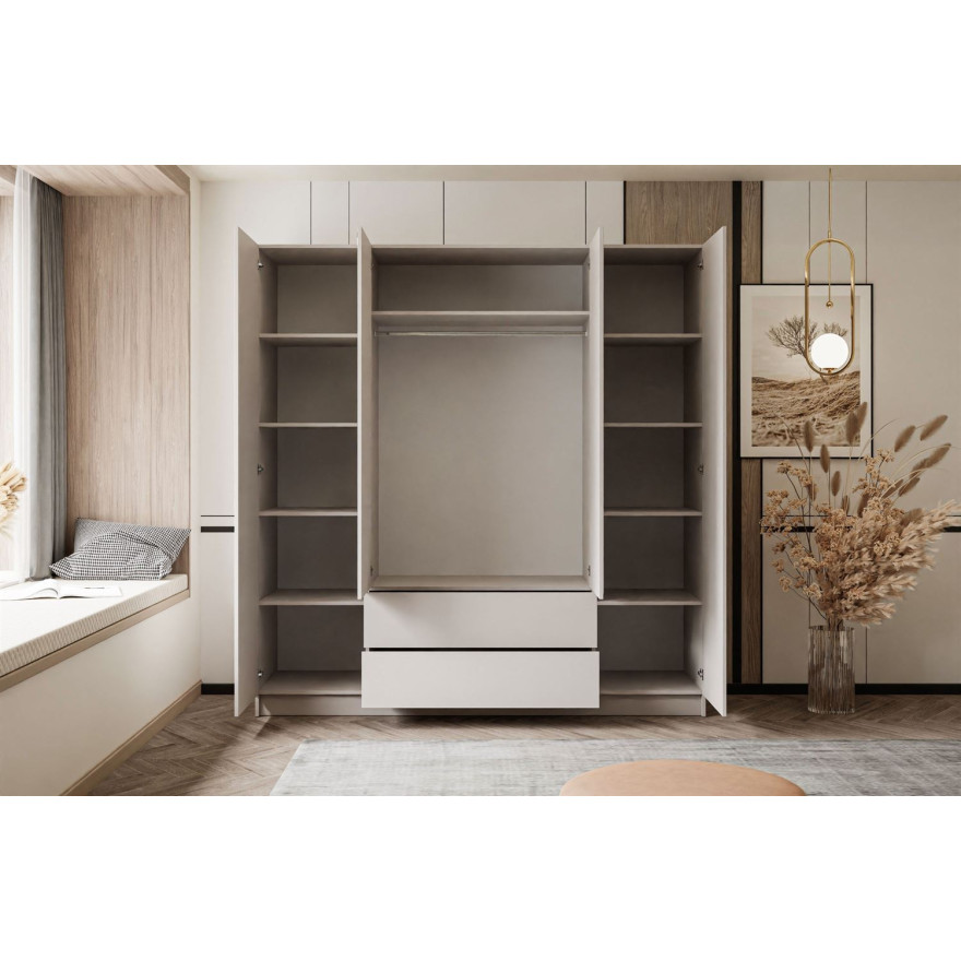 Schrank AUREL 4D2SZ KASCHMIR mit Spiegel