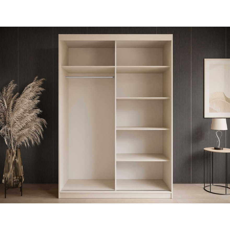 Kleiderschrank CAMARO II Kaschmir mit Spiegel 150 cm