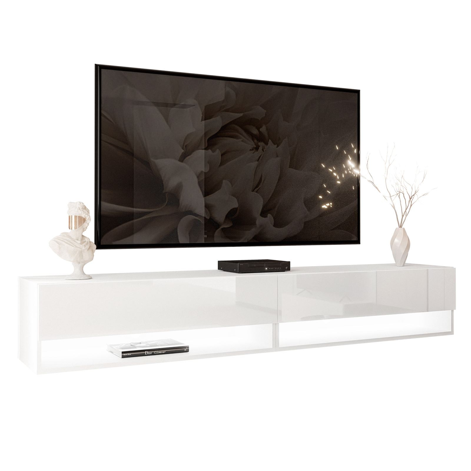 Wandschrank RTV CALANTE 180 cm mit LED-Beleuchtung