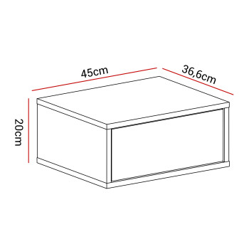 Hängender Nachttisch BLANCO glänzend Hängender Nachttisch BLANCO glänzend