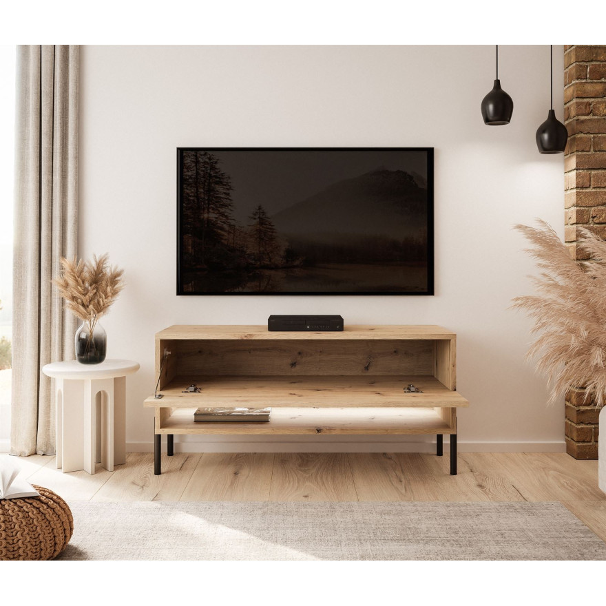 RTV Schrank CALANTE LOFT auf Beinen mit LED-Beleuchtung