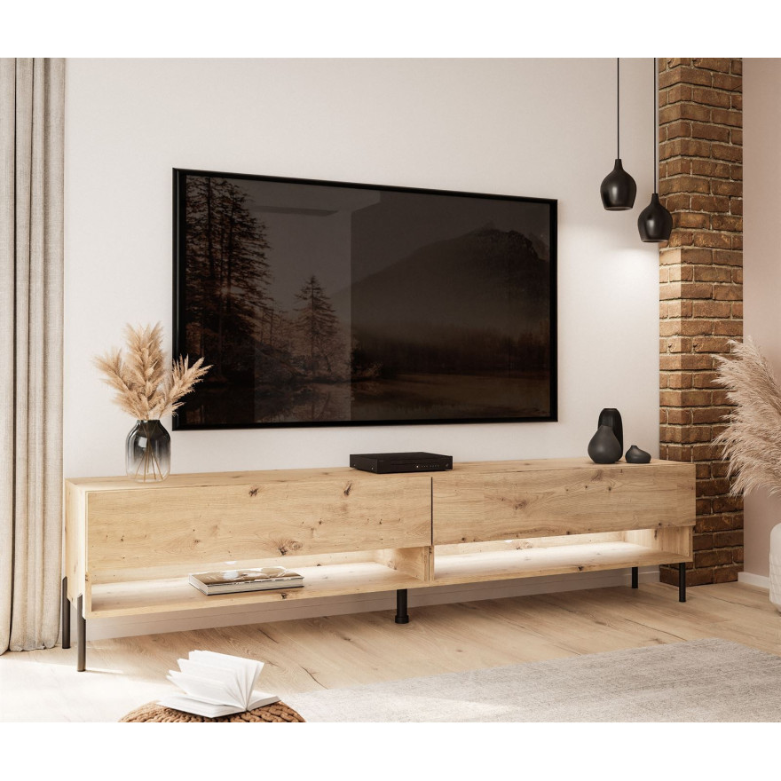 RTV Schrank CALANTE LOFT 180 cm mit LED-Beleuchtung RTV Schrank CALANTE LOFT 180 cm mit LED-Beleuchtung