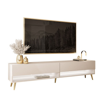 RTV Schrank CALANTE 180 cm auf Beinen Kaschmir / goldene schräge Beine RTV Schrank CALANTE 180 cm auf Beinen Kaschmir / goldene schräge Beine