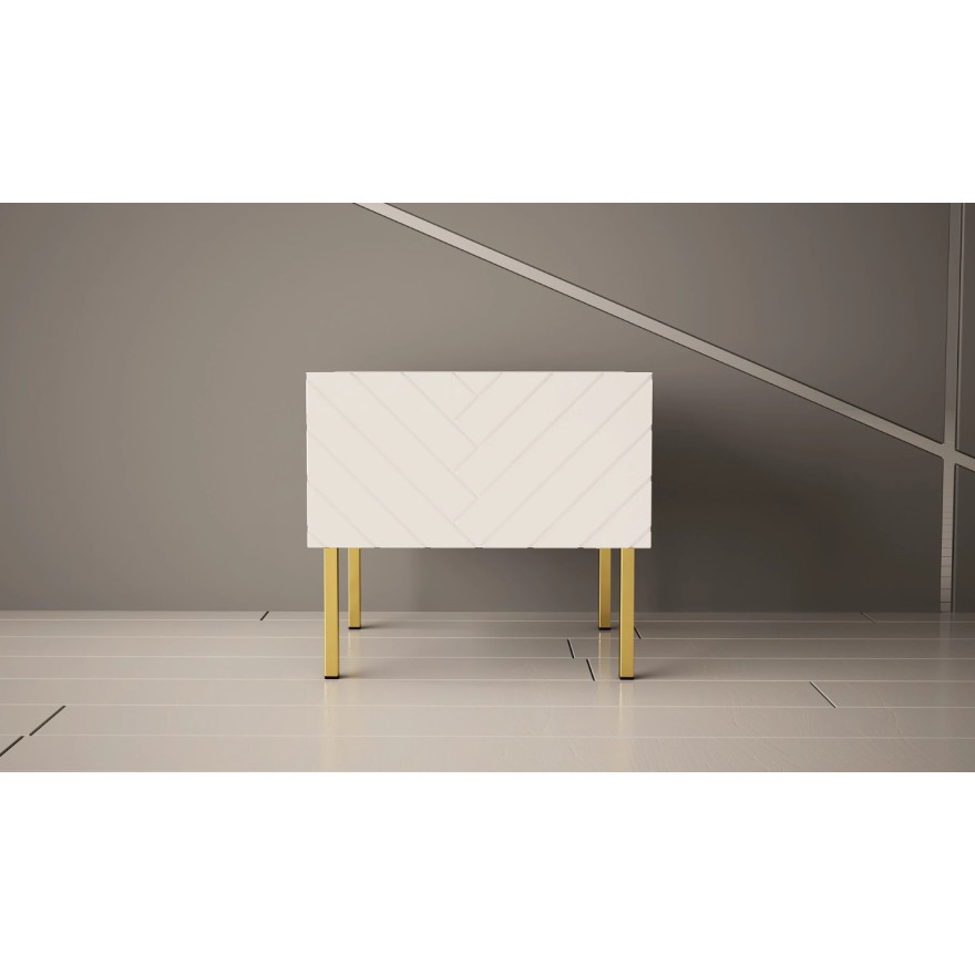 SANTILE Nachttisch auf goldenen Beinen